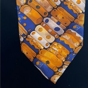 YSL Yves St. Laurent Geometric Silk Tie - Italy